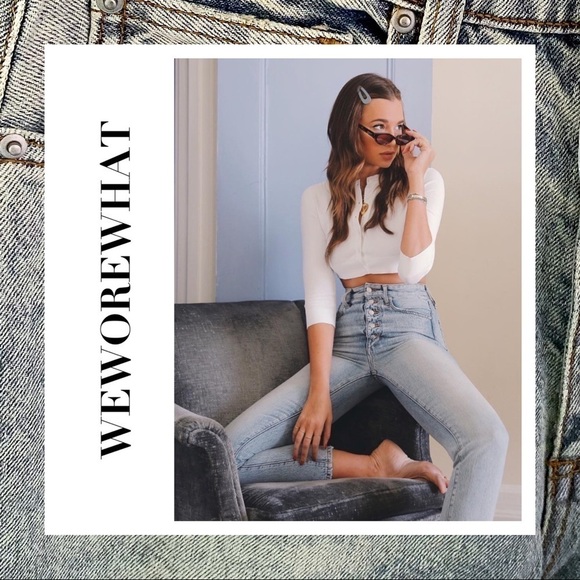 WeWoreWhat Danielle Rigid Jeans - Picture 1 of 8